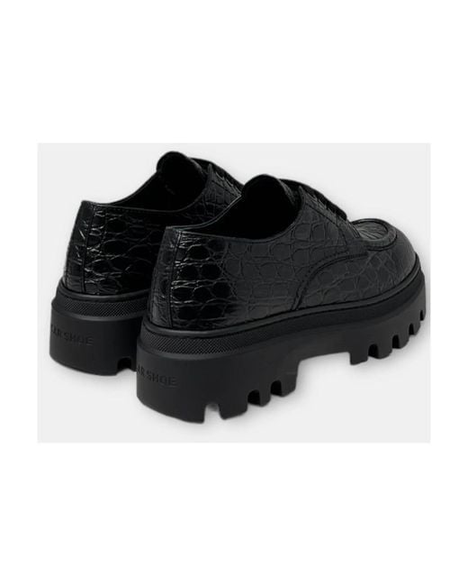 Car Shoe Black Laced Shoes