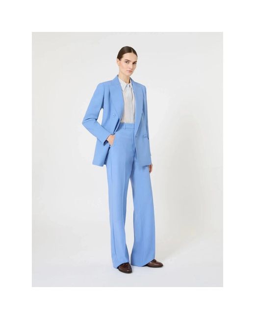 Max Mara Blue Wide Trousers