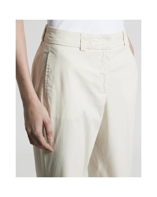 Slim-Fit Trousers di Peserico in Natural