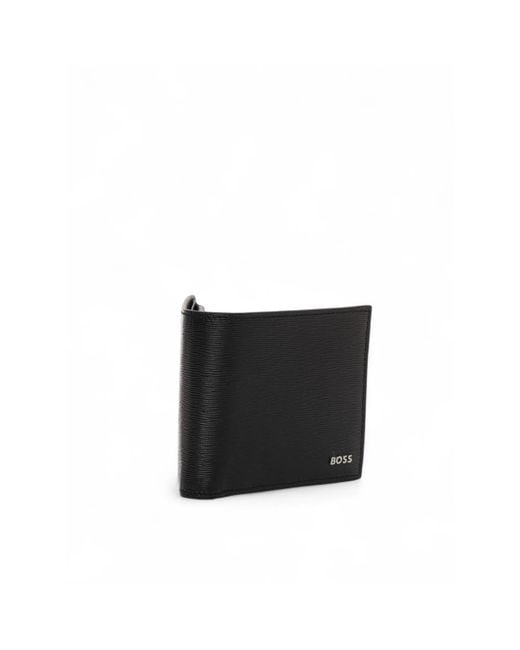 Boss Accessoires ,Zwart ,Leer Luminary Portemonnee Met Kaarthouder Vakken in het Black voor heren
