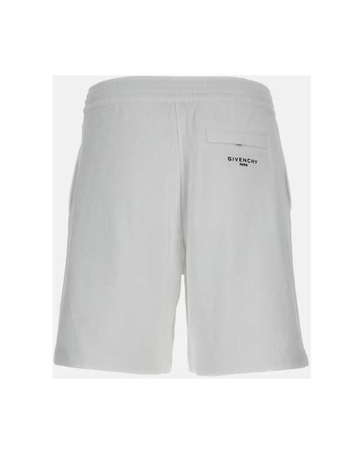 Givenchy Korte Broeken ,Wit ,Katoen Couture Seam Bermuda Shorts in het Gray voor heren