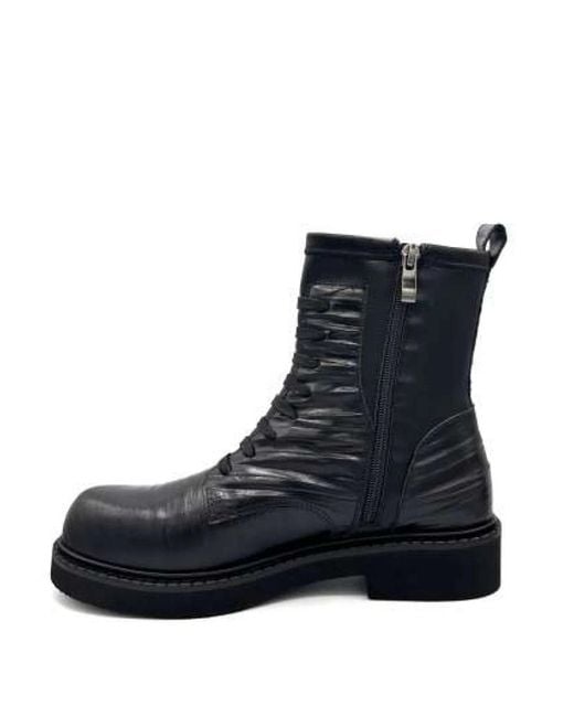 Jeannot Blue Lace-Up Boots