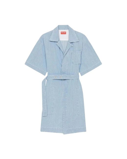Abito avvolgente mini in denim di KENZO in Blue