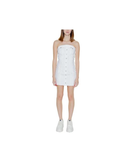 Abito corto in misto cotone collezione di Tommy Hilfiger in White
