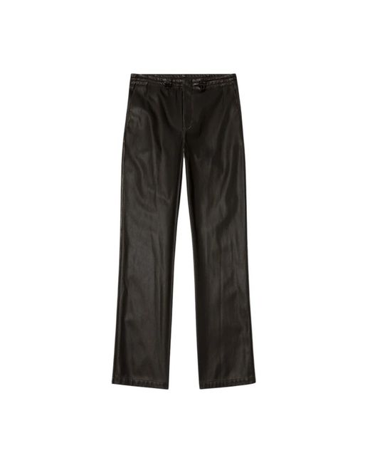 DIESEL Black Straight Trousers for men