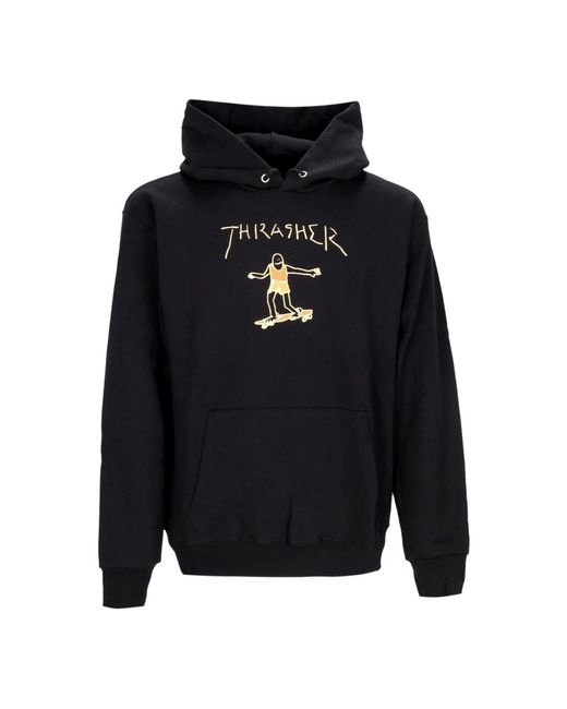 Thrasher Hoodies & Sweatvesten ,Zwart ,Zwart/Bruine Hoodie Lange Mouw Sweatshirt in het Blue voor heren