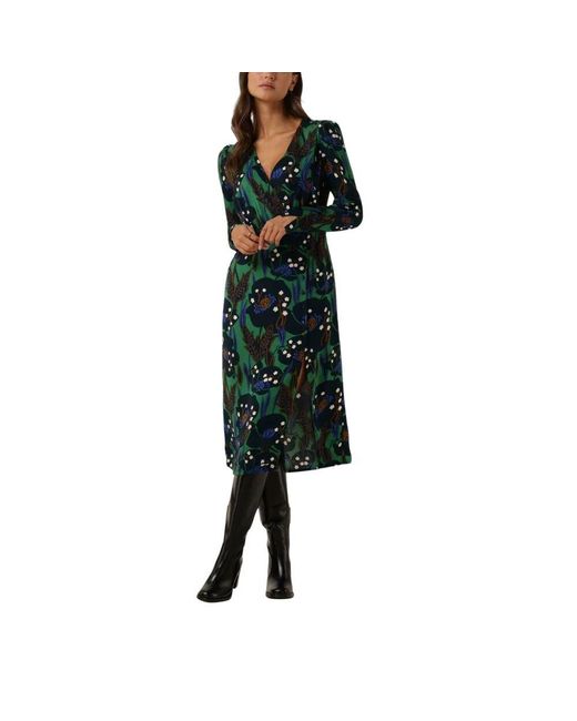 Idano Green Grünes Midi Kleid Jolande