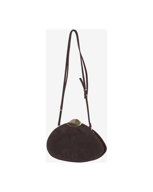 Benedetta Bruzziches Brown Luxuriöse Wildleder Schultertasche