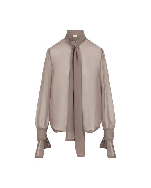 Saint Laurent Brown Blouses