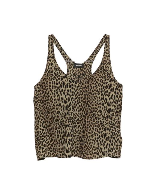 Zadig & Voltaire Brown Sleeveless Tops