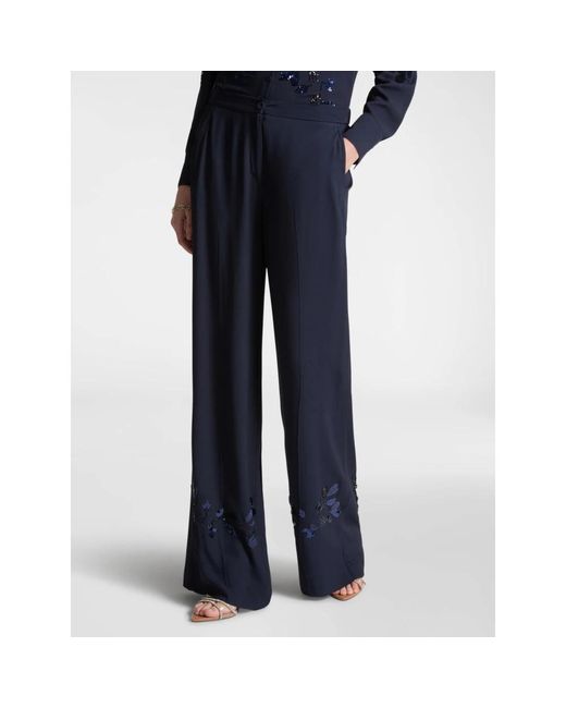 Elena Miro Wide Trousers in het Blue