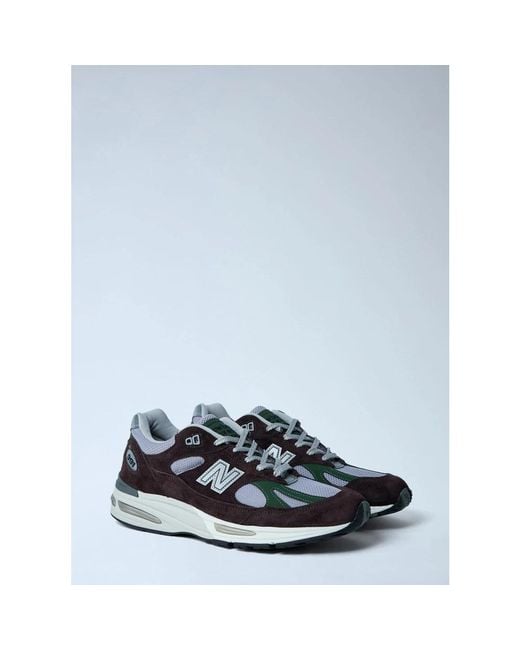 New Balance Suede Mesh Panel Sneakers in Blue für Herren