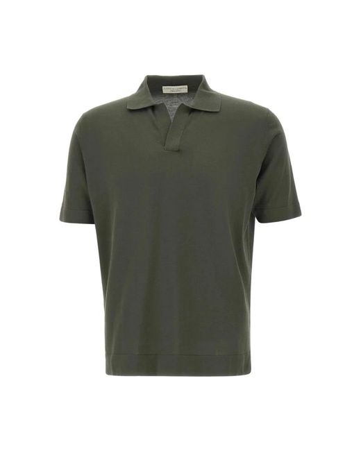 FILIPPO DE LAURENTIIS Green Polo Shirts for men