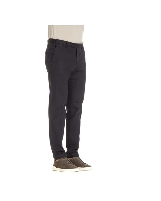 PT Torino Blue Slim-Fit Trousers for men