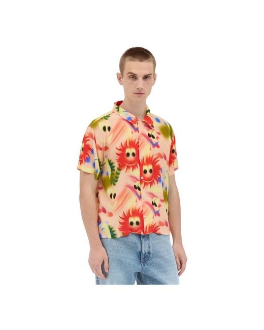 Brain Dead Red Short Sleeve Shirts for men