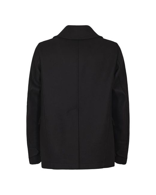 DSquared² Black Double-Breasted Coats for men