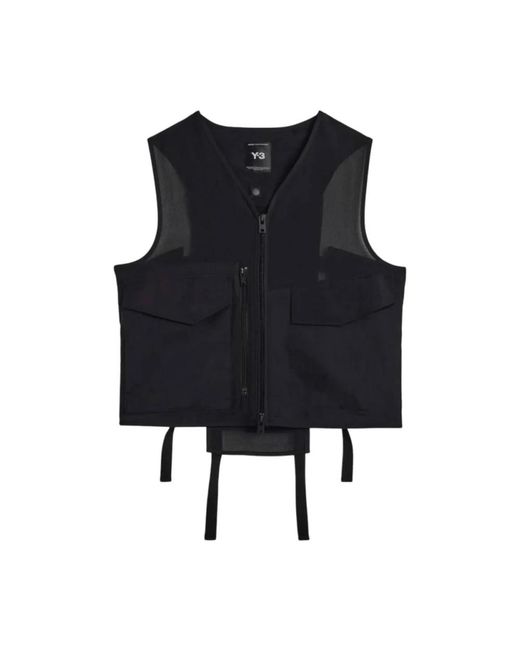 Y-3 Jassen ,Zwart ,Tactical Utility Vest in het Black voor heren