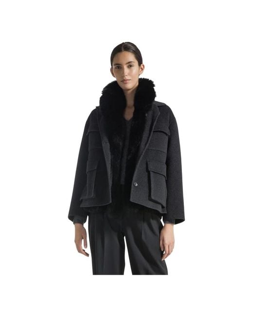 Seventy Faux Fur & Shearling Jackets in het Black
