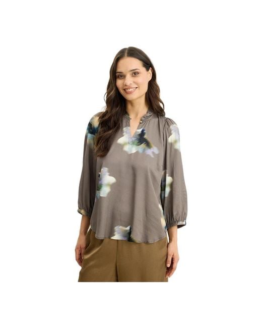 Blouses iN FRONT de color Brown