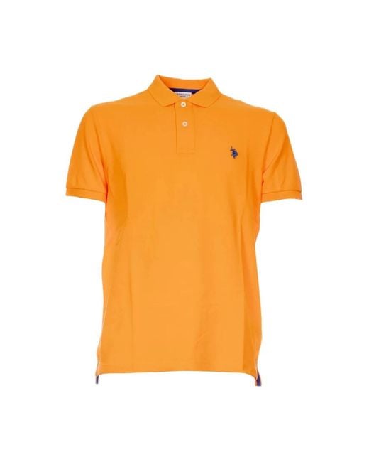 U.S. POLO ASSN. Baumwoll polo shirt in Orange für Herren