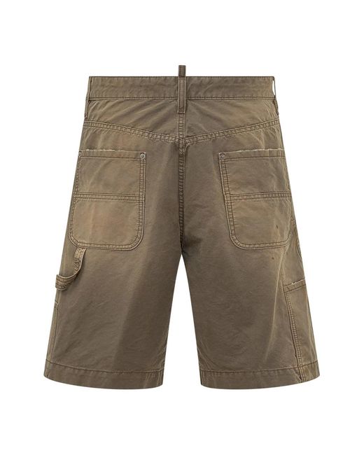 DSquared² Green Denim Shorts for men