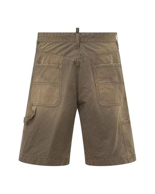 DSquared² Green Denim Shorts for men