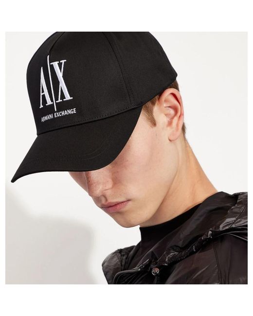 Armani Exchange Axe große logokappe in Black für Herren