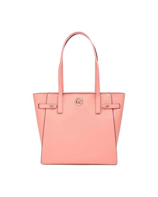 Michael Kors Pink Carmen Logo Tote Bag
