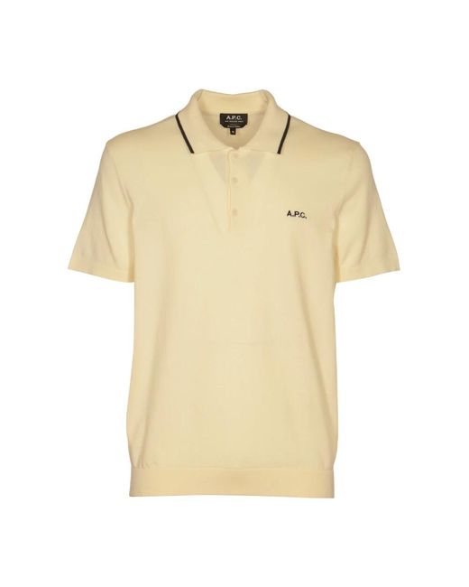 A.P.C. Yellow Polo Shirts for men