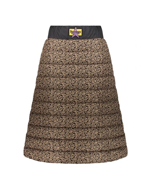 Herno Rokken ,Bruin ,Nylon Gevoerde Rok Van Ultralicht Nylon in het Brown