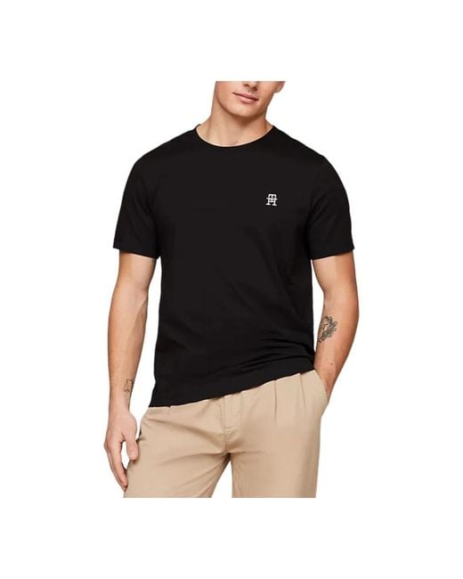 Tommy Hilfiger Black T-shirt Mw0mw33987 Bds S for men