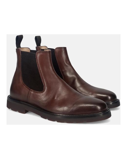 Rossano Bisconti Brown Chelsea Boots for men
