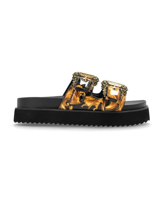 Versace Jeans Couture Black Sliders