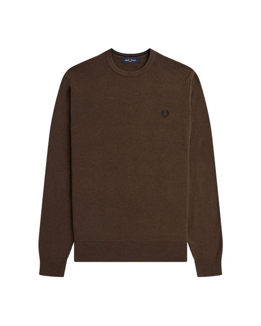 Fred Perry Brown Round-Neck Knitwear for men
