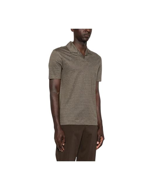 Zegna Brown Polo Shirts for men