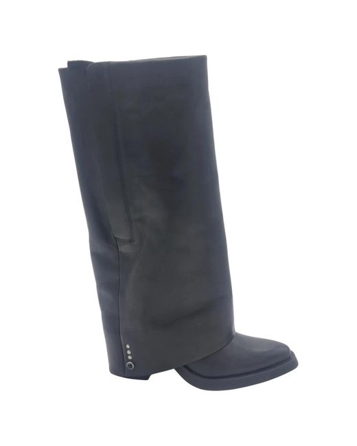 Ash Blue Cowboy Flap Heeled Boot