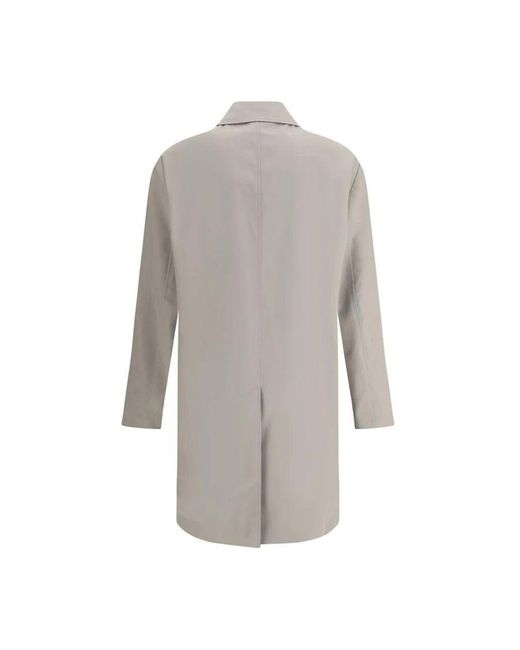 Burberry Klassischer baumwollmantel mit karofutter in Gray für Herren