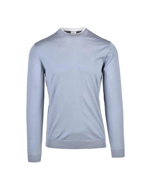 Eleventy Blue Round-Neck Knitwear for men