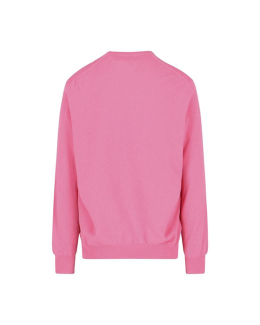 Comme des Garçons Pink V-Neck Knitwear for men