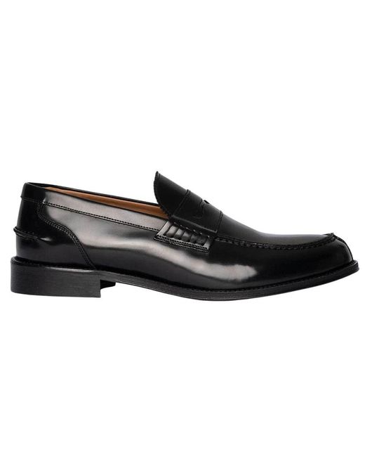 Exton Handgefertigte Lederslipper in Black für Herren