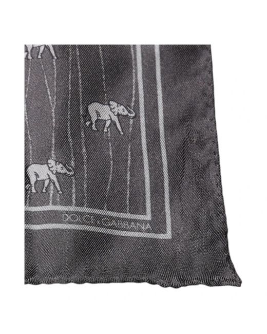 Dolce & Gabbana Gray Pocket Scarves for men