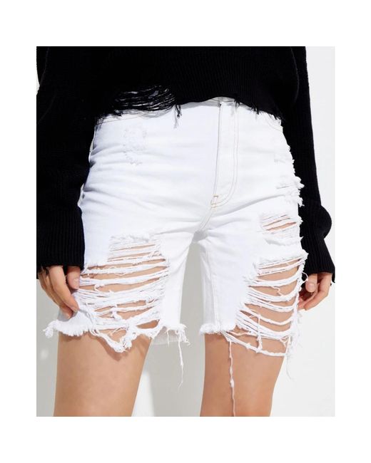 SER.O.YA Blue Denim Shorts
