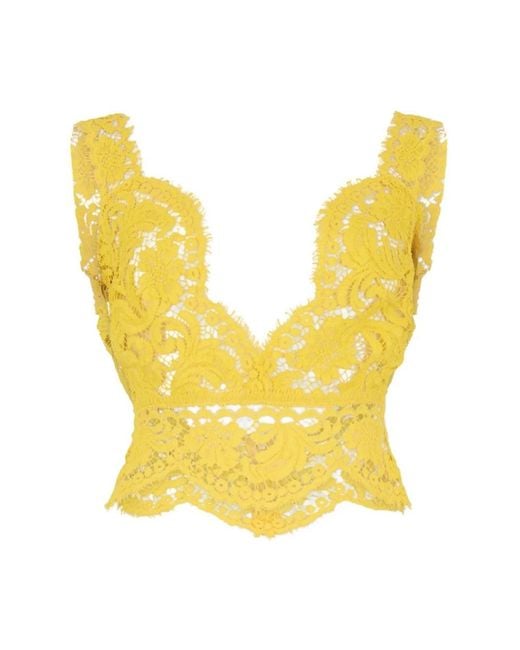 DSquared² Yellow Sleeveless Tops