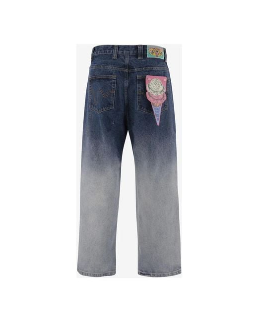 ICECREAM Blue Straight Fit Jeans for men