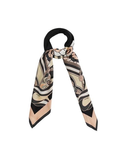 LaDoubleJ Black Silky Scarves