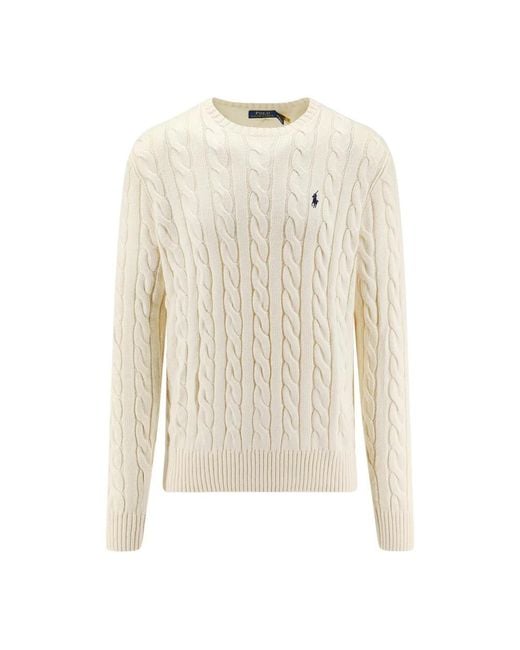 Polo Ralph Lauren White Round-Neck Knitwear for men