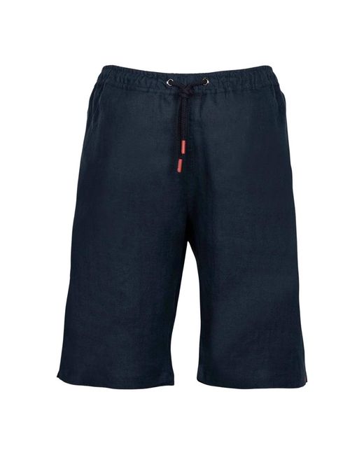 Kiton Linnen Shorts in het Blue voor heren