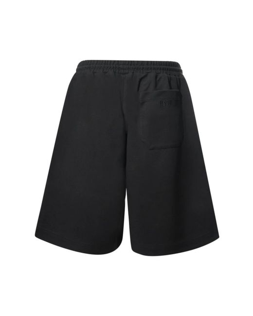 MSGM Black Casual Shorts for men