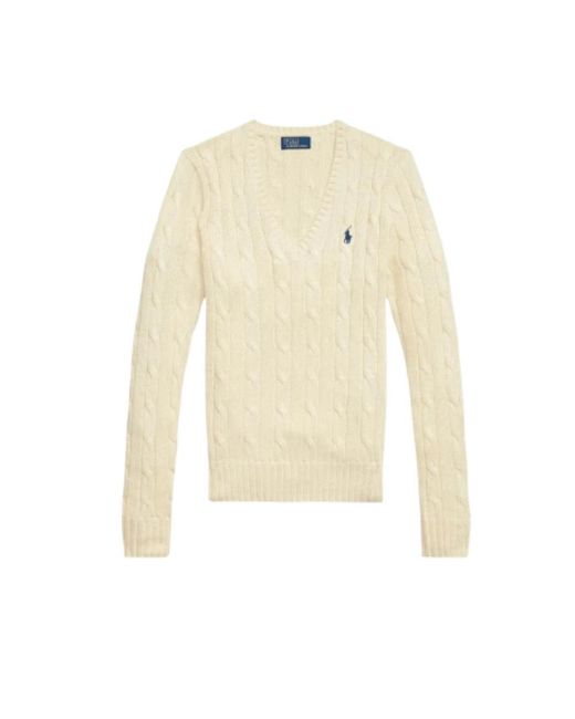 Ralph Lauren Natural V-Neck Knitwear for men