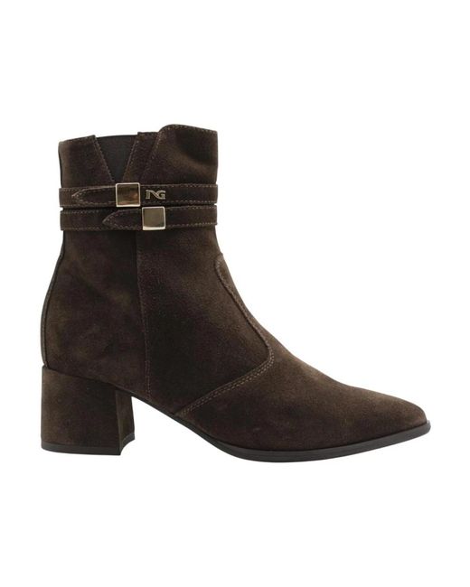 Nero Giardini Brown Heeled Boots